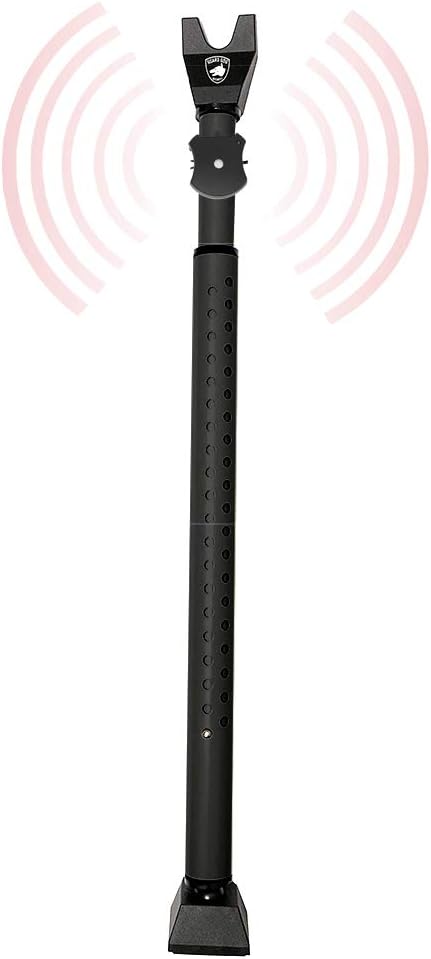 Adjustable Sliding Door Security Bar, Door Jammer 2-in-1 Adjustable Door Knob and Sliding Patio Door Stoppers Security with Alarm, 40 Different Adjustments by Guard Dog Security