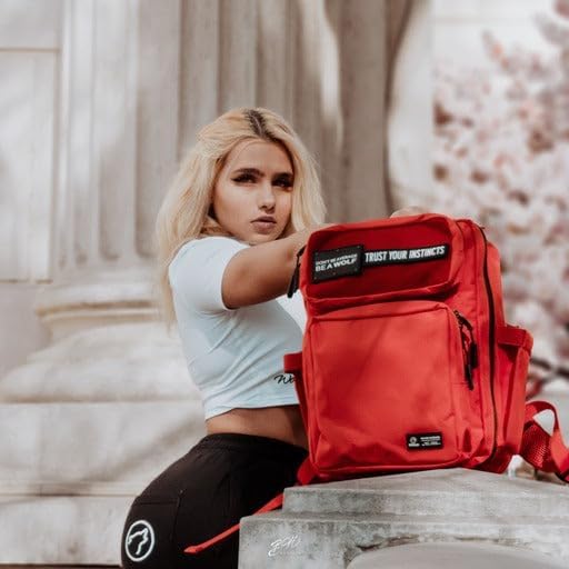 WOLFpak 15L Backpack - Elite Red - Slim Everyday Carry Backpack for Men & Women, Water-Resistant Minimalist Daypack for Laptop & Travel