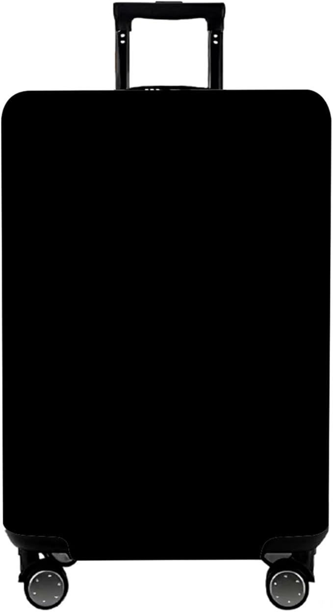 WUJIAONIAO Travel Luggage Cover Baggage Suitcase Cover Protector Skins 18-32 Inch (Pure Black, S (for 18-20 inch luggage))