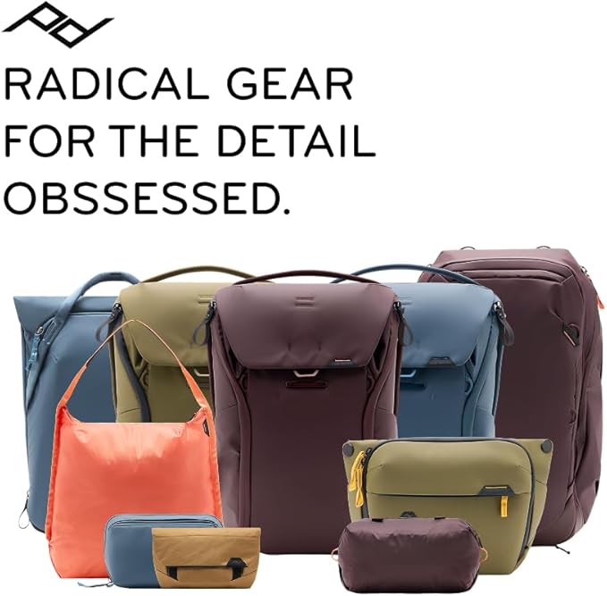 Peak Design Tech Pouch, Ocean, Electronics Organizer for Travel or Everyday Carry, Origami-Style Storage, Cable Pass-Through, Weatherproof Recycled Nylon, Gear Carry Bag for Men and Women