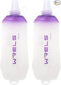 200ml/350ml/500ml Collapsible Soft Flask,BPA Free Folding Soft Water Bottle with Hanging Ring,Lightweight TPU Hydration Flask for Running Marathon Cycling Hiking(350ml-2 Packs)