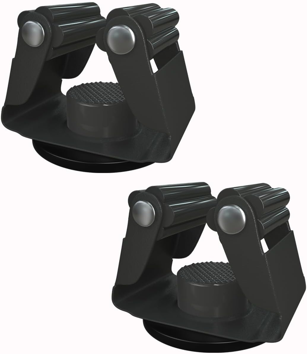 Magnetic Mop and Broom Holder, Broom Gripper Stainless Steel Mop Hanger Magnetic Broom Holder for Refrigerator, RV Camper Wall Organizer, Garage Kitchen Laundry Tools Organizer - 2 Pack/Gray…