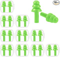10 Pairs Noise Cancelling Ear Plugs, Premium Soft Silicone, Reusable, Waterproof, Hypoallergenic, Earplugs for Swimming, Airplanes, Concerts, Shooting, Travelling, Sleeping & Snoring (Green)