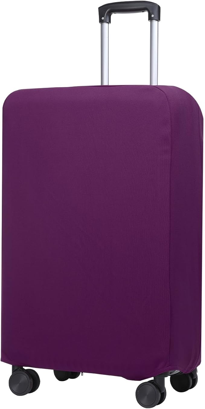 PATIKIL Luggage Cover, Suitcases Covers Elastic Carry on Cover Protector Washable Scratch-Resistant Fits 26-27 Inch Luggage for Travel Business Trips, Purple