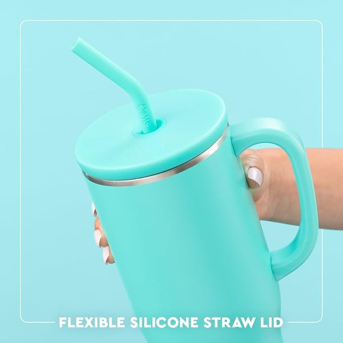 Swig Life 40oz Mega Mug, 40oz Tumbler with Handle and Straw, Extra Large Insulated Tumblers, Cup Holder Friendly Travel Mug (North Dakota)