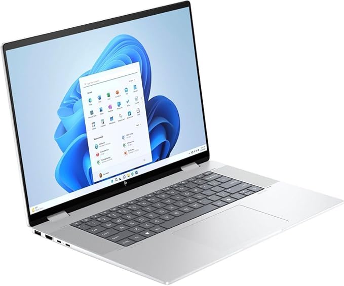 HP Envy x360 2-in-1 AI PC Laptop | 16" WUXGA IPS Touch | Intel 12-core Ultra 5 125U (>i7-1335U) | 16GB DDR5 1TB SSD Backlit Thunderbolt USB-C Poly Studio Privacy Camera Win11Pro Silver + HDMI Cable