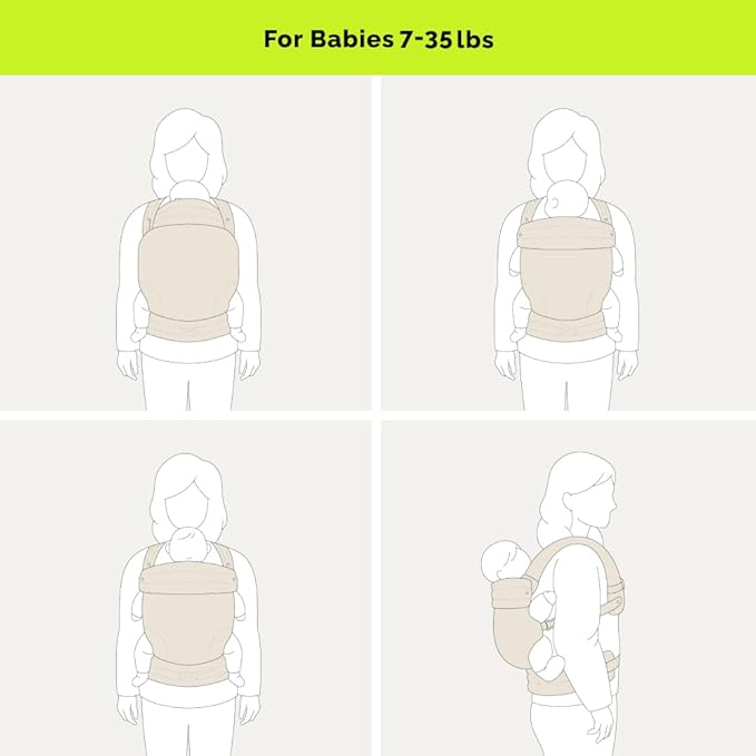 NEST BLANCHE Baby Carrier – Soft Cotton Linen Blend with Magnolia Jacquard Design, Adjustable and Ergonomic for Newborns and Toddlers (Teal)