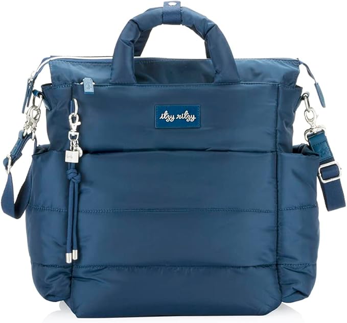 Itzy Ritzy Dream Convertible Diaper Bag Tote Backpack - Baby Diaper Bag with 14 Pockets, Changing Pad (Sapphire Starlight)