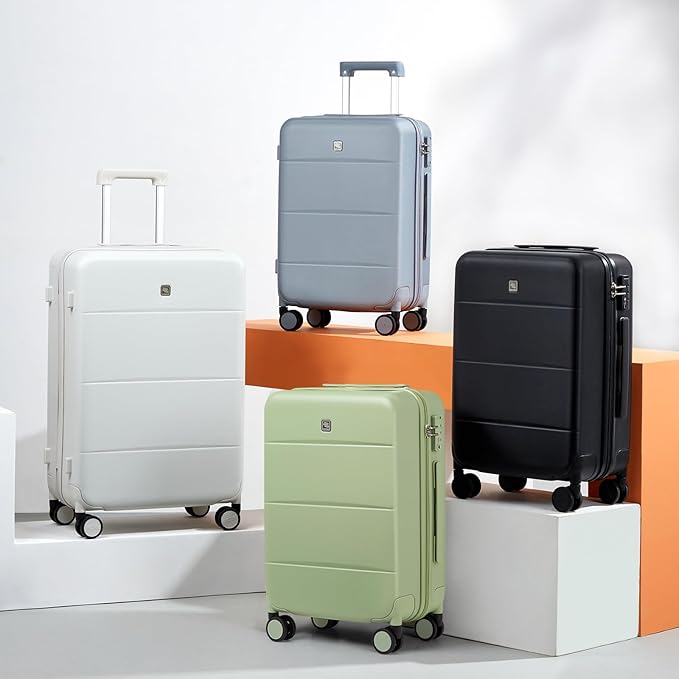 Hanke 26 Inch Luggage Large Suitcase With Spinner Wheels Tsa Luggage Suitcases Hard Case Luggage For Women Men Rolling Checked Luggage(Bamboo Green)