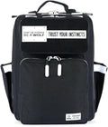 WOLFpak 15L Backpack - Alpha Black White Accents - Slim Everyday Carry Backpack for Men & Women, Water-Resistant Minimalist Daypack for Laptop & Travel