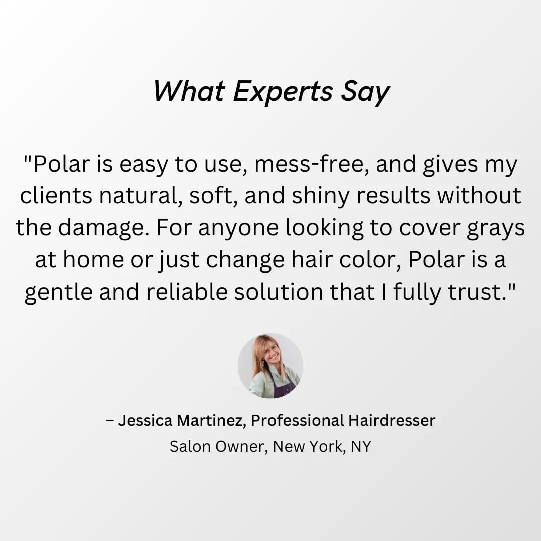 Polar Haircare - Hair Dye Shampoo for Gray Hair for Women & Men (Light Brown) Natural Hair Dye Kit - Semi Permanent Hair Dye Shampoo - Vegan Hair Dye USA 6.76 Fl Oz