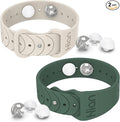 Motion Sickness Bands Anti Nausea Acupressure Wristband Sea Sickness Wristbands Nausea Bands Natural Relief Motion & Morning Sickness（Pine Green+Starlight）