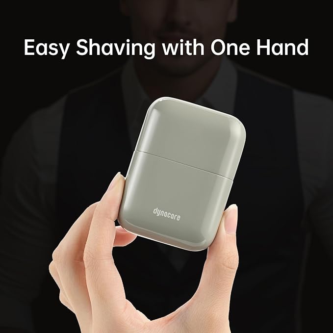 Mini Steel Electric Foil Shavers for Men: Upgraded Mini Electric Razor– Portable Travel Shaver with IPX7 Waterproof, Ultra-Long BatteryLife, and Triple Blade Technology Mini Razor (Storm Gray)