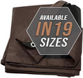 Tarp Cover Brown/Black Heavy Duty 8'X10' Thick Material, Waterproof, Great for Tarpaulin Canopy Tent, Boat, RV Or Pool Cover (8X10 Heavy Duty Poly Tarp Brown/Black)