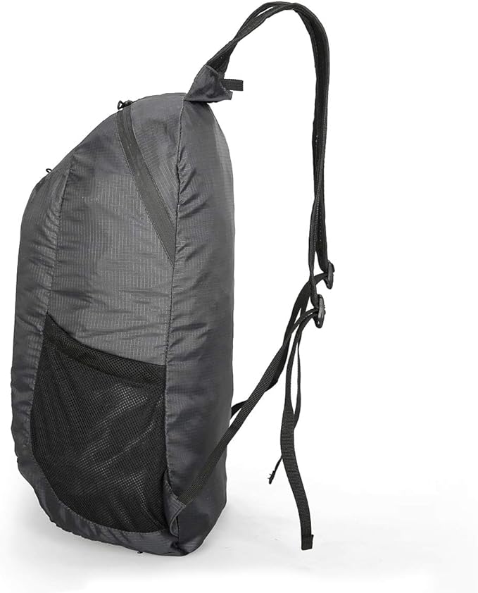 Small Foldable Hiking Daypack Packble Skin Casual Backpack Camping Cycling Travel Outdoor Day Bags Useful (Black)