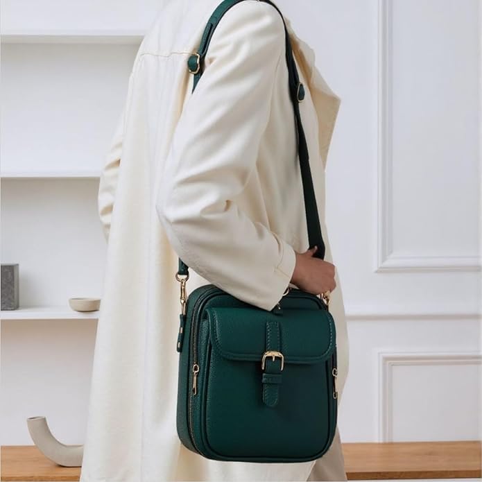 1060 Leather Crossbody Bags for Women Anti-Theft Vegan Purse with Card Slots, Travel Shoulder Bag, Waterproof Crossbody Purse