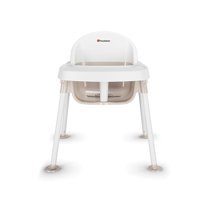 Foundations Secure Sitter Feeding Chairs 3-Pack, No-Tip Feet, 3-Point Adjustable Harness, Removable Tray, Stackable Feeding Chairs (13 inch)