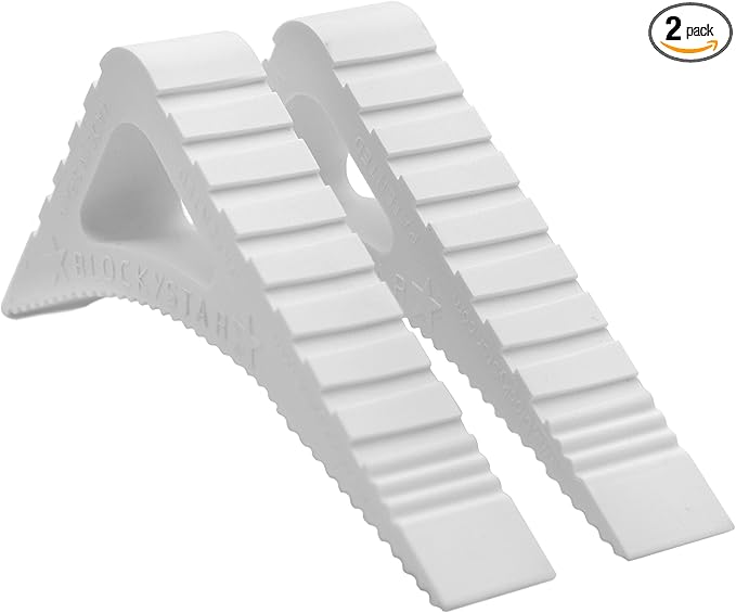 Door Stopper & Window Stopper, Rubber Door Stop Flexible, Door Wedge Stopper Award Winning, Decorative Door Stoppers for Bottom of Door Security, White, Set of 3