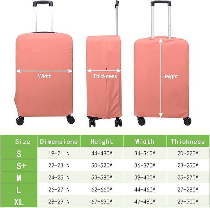 PATIKIL Luggage Cover, Suitcases Covers Elastic Carry on Cover Protector Washable Scratch-Resistant Fits 19-21 Inch Luggage for Travel Business Trips, Pink
