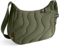 tomtoc 9L Puffer Sling Crossbody Bag for Women Trendy, Nylon Quilted Crescent Shoulder Bag Purses for 11-inch iPad Air/Pro & Daily Essentials, Puffy Travel Hobo Handbag with Organized Inner Pockets