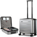 16 Inch Carry On Luggage Airline Approved, Expandable Lightweight ABS+PC Hard Shell Suitcases with 360° Spinner Wheels, TSA Lock, YKK Zippers (Dark Gray, 1 PC)