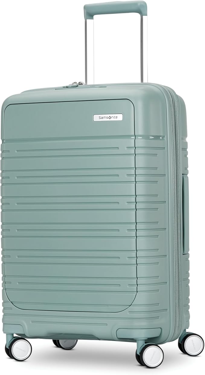 Samsonite Elevation Plus - Carry-On Hardside Luggage with QuickEntry™ Front Compartment - Scratch Resistant Polypropylene Shell, AirTag Holder, TSA Lock, Airline Approved- Cypress Green