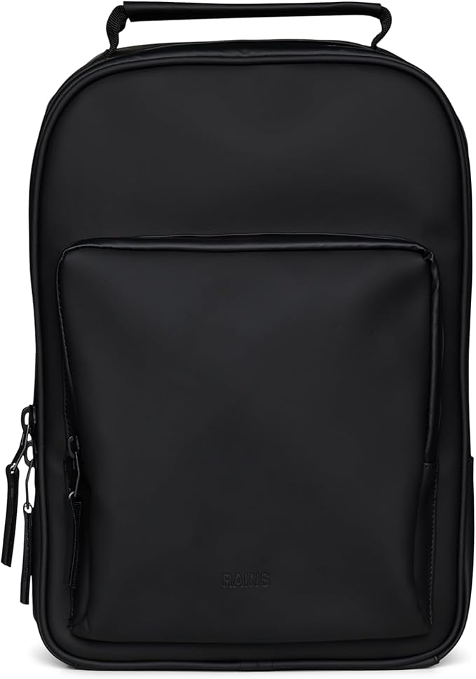 RAINS Regular Book Daypack, Backpack, Laptop Bag, Waterproof, 2 Year Warranty, Black