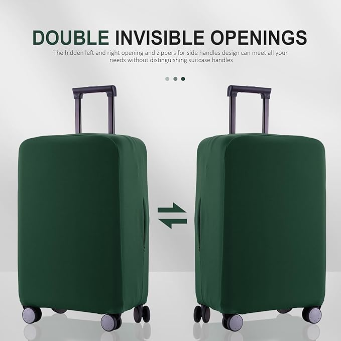 Travel Luggage Cover Suitcase Protector Scratch-Resistant Fit 19-31 Inch Suitcase, Not Included Suitcase (Avocado Green, XL(28-29 inch))