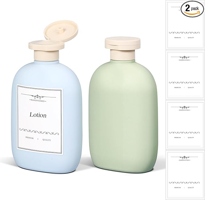 ASEVAT 8.8oz Travel Bottle with Flip Cap, Leak Proof Squeeze Bottles, Refillable Plastic Travel Containers for Creams, Lotion, Foundation, Shampoo, Conditioner