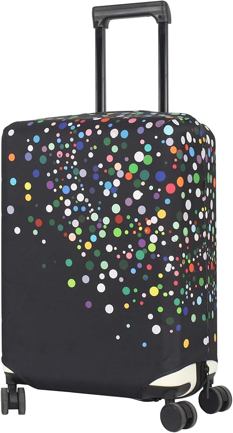 HYPER VENTURE Washable Luggage Cover - Fashion Suitcase Protector Fits 27-30 Inch Luggage (Color Dots, L)