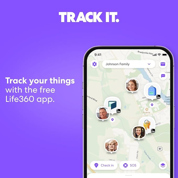Tile by Life360 Slim - Wallet Finder, Bluetooth Tracker and Item Locator for Luggage Tags, Passports and More. Both iOS and Android Compatible. Phone Finder. 1-Pack (Pink Punch)