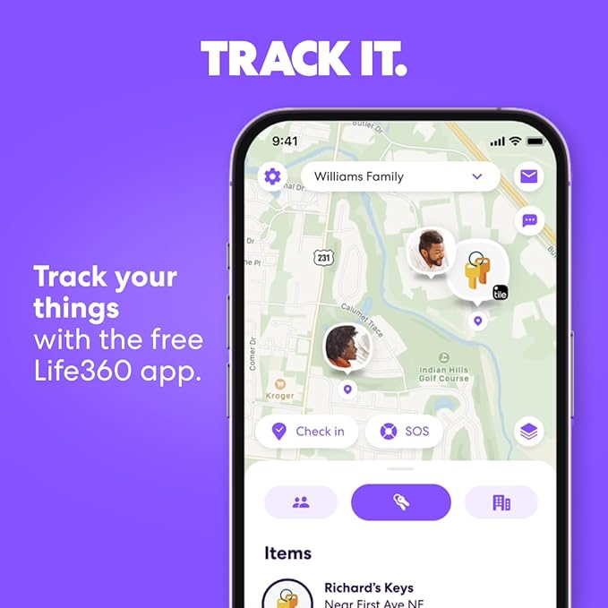 Tile by Life360 Mate - Bluetooth Tracker, Keys Finder and Item Locator for Keys, Bags and More. Phone Finder. Both iOS and Android Compatible. 1-Pack (Aqua Lemon)