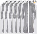 Garment Bag Covers 24''X54'' Lightweight White PEVA Breathable Bags (Pack of 6) with Study Full Zipper for Closet Clothes Storag (24''X55'', White)