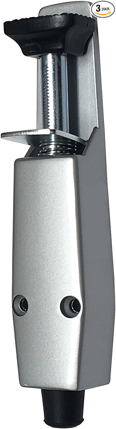 Pacific Doorware Heavy Duty Spring Loaded Step Down Push On Door Holder/Stopper (3, Aluminum)