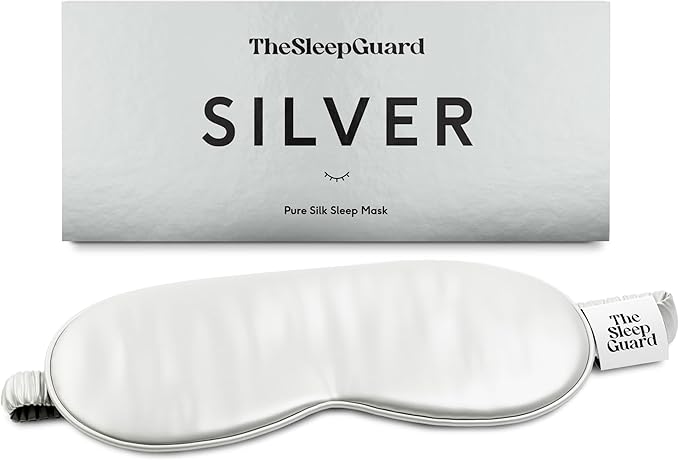 Pure Silk Sleep Mask [100% 6A Mulberry Silk, 22 Momme] Light Blocking Travel Essentials. Eye Masks for Sleeping. Black Oeko-Tex Blindfold. Eye Covers for Men & Women
