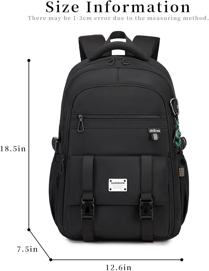 Lanola College Backpack Casual Daypacks for Men, Women & Students, Perfect Daily Backpack for School, Work, and Travel, Fits 17.3 Inch Laptop (Beige)