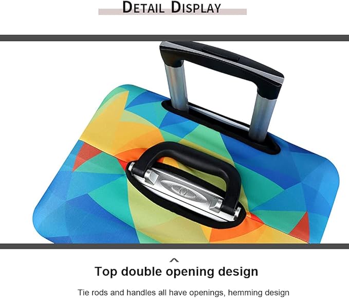 MosaiRudo Thicker Luggage Cover Elastic Suitcase Cover Protector Fits 18-32 Inch Suitcase Travel Accessories (TKM0095, S)