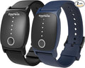 EmeTerm Explore FDA-Cleared Galaxy Black and Navy Blue Anti-Nausea Wristband IP67 Waterproof Morning Motion Travel Sickness Vomit Relief Rechargeable No Gel Drug Free Without Side Effects (2 Pack)