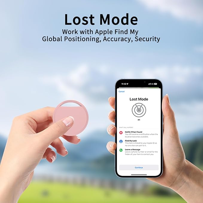 Air Tracker Tags 4 Pack Smart Tag Bluetooth Trackers Work with Apple Find My (iOS Only), Lightweight Tag Prevent Loss of Luggage Wallets Keys Bags,Replaceable Battery,IP67 Waterproof