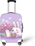 Cute Bunny Rabbit Luggage Covers Fit 26-29 Inch Universal Thickness Suitcase Covers for Luggage Mushroom Suitcase Cover Scratch Resistan Zip Travel Luggage Cover Elastic Baggage Case