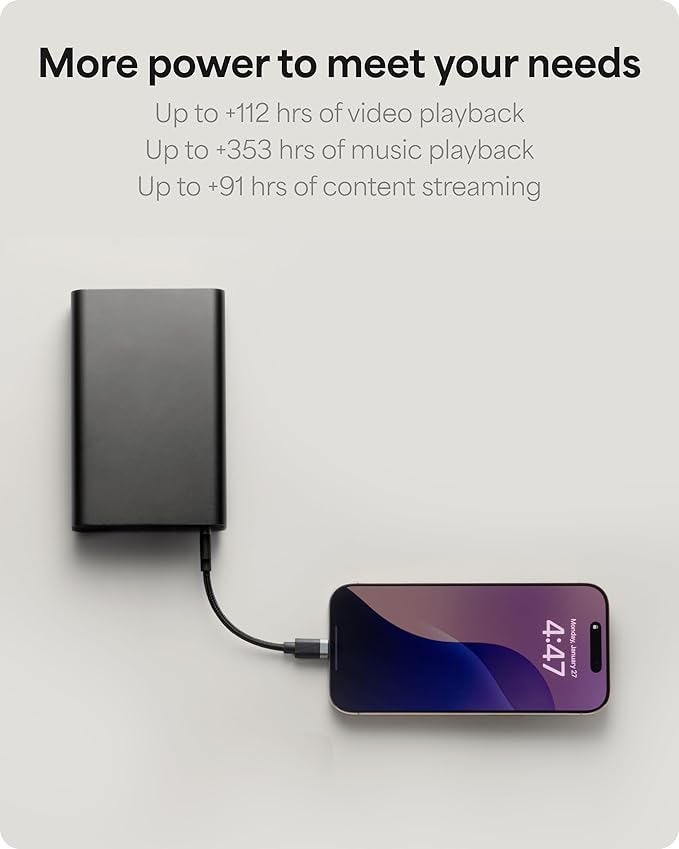 Mophie Powerstation Pro 20,000mAh Power Bank (Gen 3) – Ultra-Fast USB-C PD, 45W Output, Charges 3 Devices, Up to 4 Phone Charges, LED Indicator, Premium Anodized Aluminum Body, Black