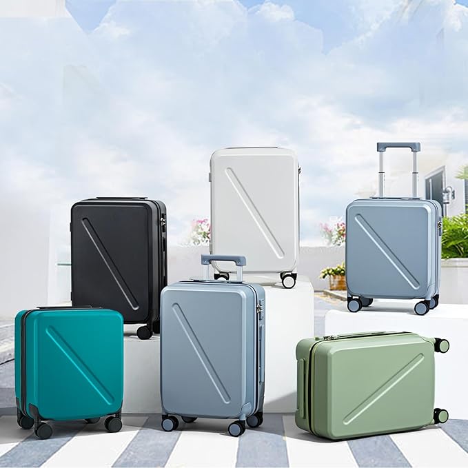 MILADA Checked Luggage 24 Inch Luggage With Spinner Wheels, Travel Luggage Medium Suitcase, Hard Case Luggage Checked Bag TSA Approved For Business And Travel, Caribbean Blue