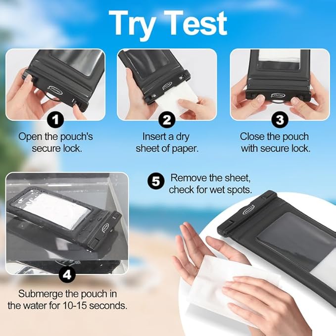 AiRunTech Floating Waterproof Phone Pouch,Waterproof Phone Case with Lanyard Protector for iPhone 16 15 14 13 12 Pro Max,Waterproof Cellphone Bag Beach Cruise Ship Essentials Vacation Accessories
