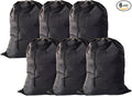 Extra Large Laundry Bag 6 Pack, Travel Laundry Bags with Drawstring Closure, 30"x40", for college, dorm and apartment dwellers (6Pcs Black)