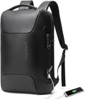 BANGE Genuine Leather Laptop Backpack Fits 15.6 Inch,Anti Theft Business Back Pack with TSA Lock, Office Work Backpack with USB3.0 Charging Port for Men and Women…