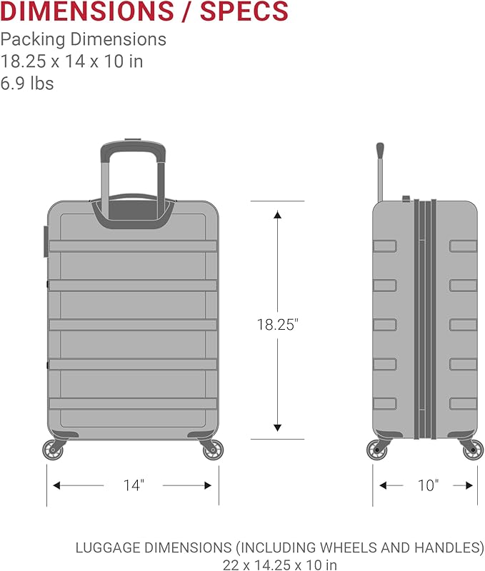 SwissGear 7366 Hardside Expandable Luggage with Spinner Wheels, Coral Almond, Carry-On 19-Inch