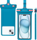 wellhouse Waterproof Phone Pouch, Waterproof Phone Case for iPhone 16 15 14 13 12 Pro Max XS Samsung, IPX8 3D Cellphone Dry Bag Beach Essentials (1 Pack - Blue7.0, 7 inch)