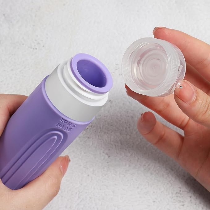 Travel Bottles for Toiletries, 5 Pack TSA Approved Travel Size Containers, 3oz Leak Proof Refillable Travel Accessories for Shampoo Conditioner, BPA Free Travel Bottles with Toiletry Bag
