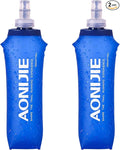 TRIWONDER TPU Soft Folding Water Bottles BPA-Free Collapsible Flask for Hydration Pack - Ideal for Running Hiking Cycling Climbing (500ml/16.9oz - Pack of 2)