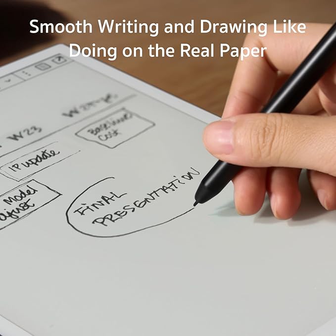 Android E-Ink ePaper Tablet, Paperwhite eBook Reader Digital Notebook for Note Taking, Drawing Paper White Graphics Notepad with Stylus and Case, Cloud Sync and Screen Casting - Model Mini 9.7" Silver